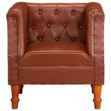 Vidaxl fauteuil echt leer bruin