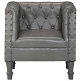 Vidaxl fauteuil echt leer grijs