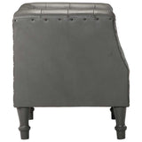 Vidaxl fauteuil echt leer grijs