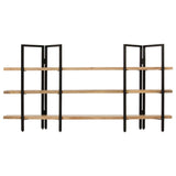 Vidaxl boekenkast met 3 schappen 160x31x80 cm massief mangohout