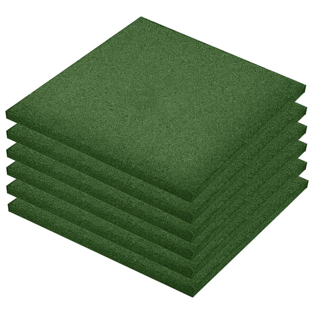 Vidaxl Valt piastrelle 6 St 50x50x3 cm Green