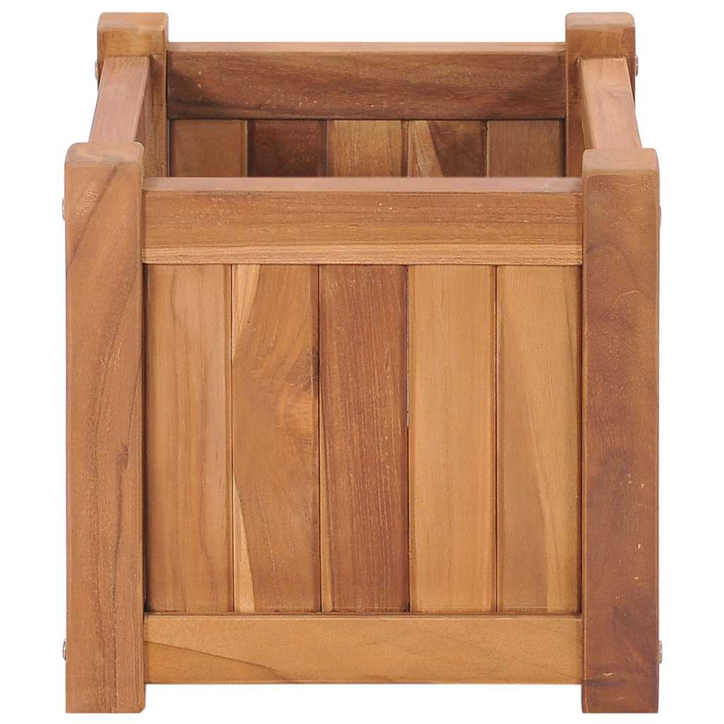 Vidaxl plantenbak verhoogd 30x30x30 cm massief teakhout