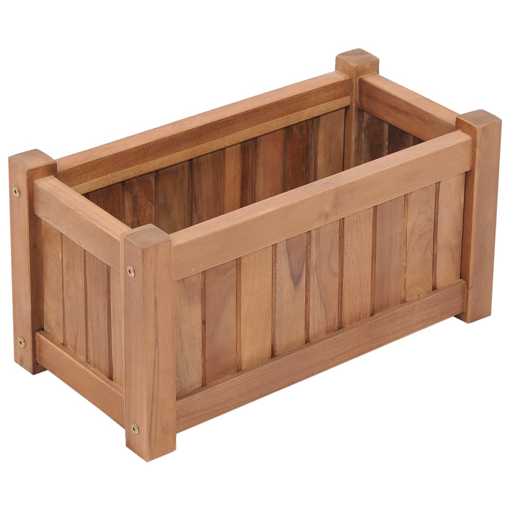 VidaXL Planter raised 50x25x25 cm solid teak wood