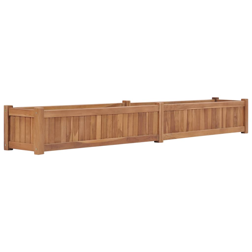 VidaXL Planter raised 200x30x25 cm solid teak wood