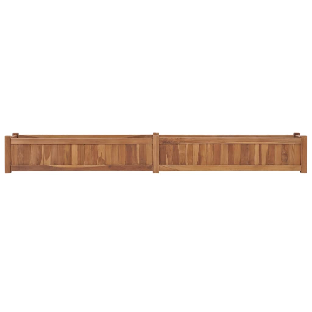 Vidaxl planter hævet 200x30x25 cm fast teak træ