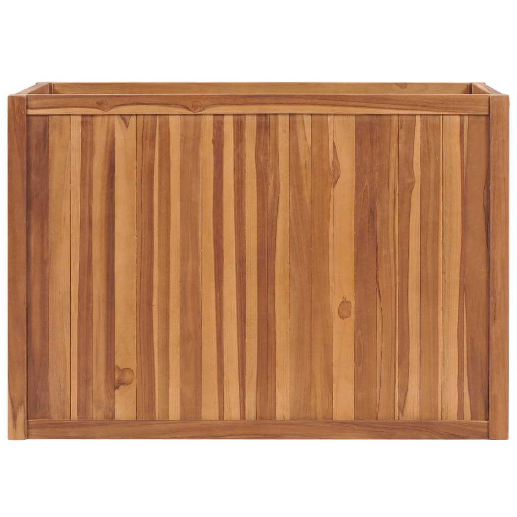 Vidaxl planter hævede 100x50x70 cm fast teak træ