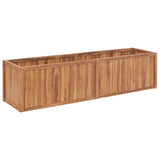 Vidaxl Planter elevado 200x50x50 cm de madera de teca sólida