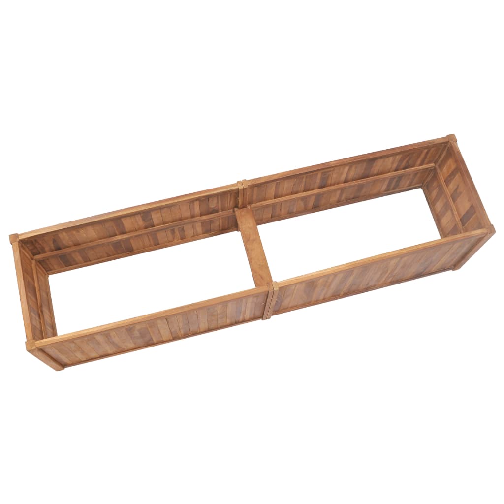 Vidaxl Planter elevado 200x50x50 cm de madera de teca sólida