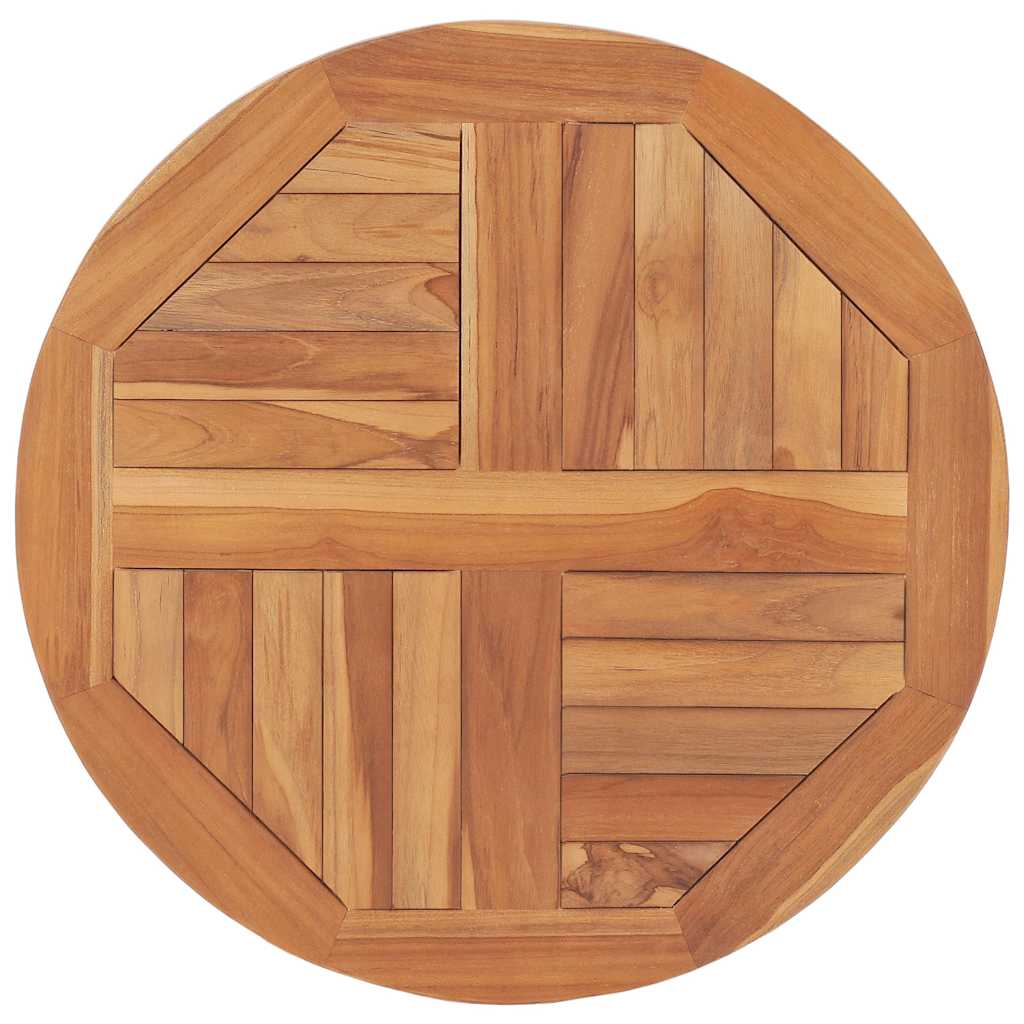 Vidaxl tafelblad rond 2,5 cm 60 cm massief teakhout