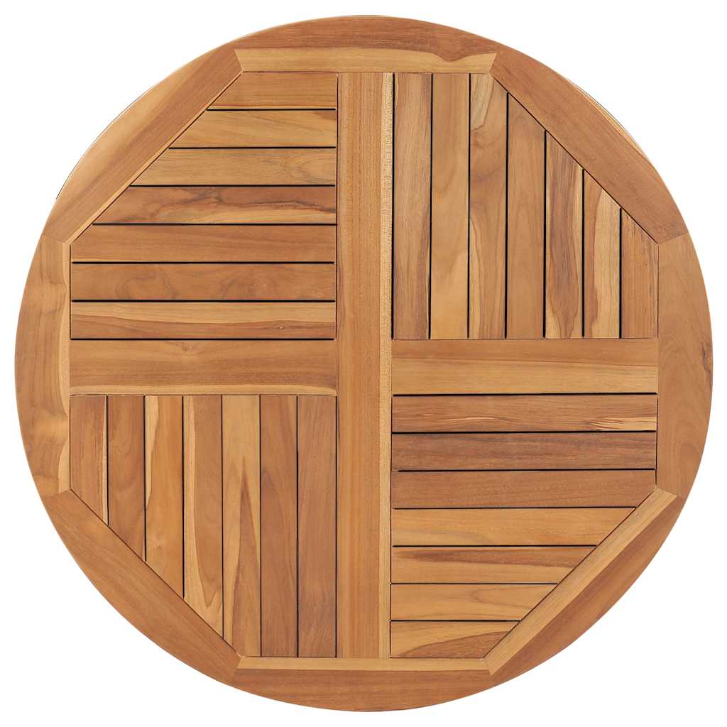 Vidaxl tafelblad rond 2,5 cm 90 cm massief teakhout