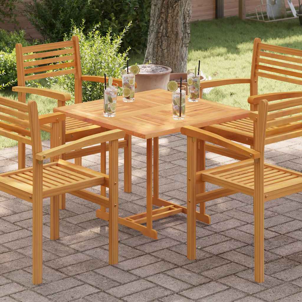 Vidaxl tafelblad vierkant 80x80x2,5 cm massief teakhout