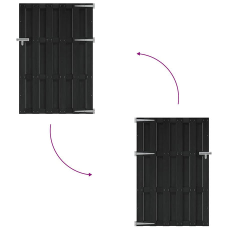 Vidaxl poort 100x150 cm hkc grijs