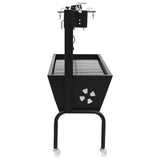 Vidaxl BBQ tournant en acier inoxydable électrique