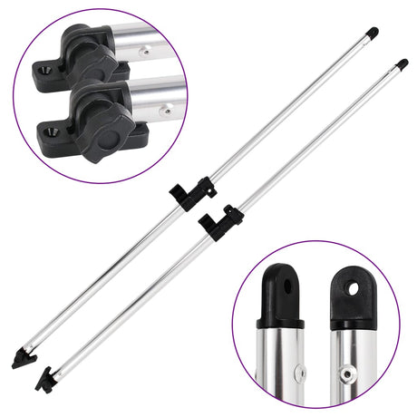 Vidaxl biminitop steunpalen 2 st aluminium