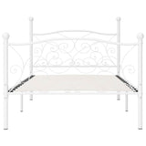 Vidaxl bedframe met lattenbodem metaal wit 100x200 cm