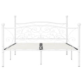 Vidaxl bedframe met lattenbodem metaal wit 140x200 cm