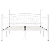 Vidaxl bedframe met lattenbodem metaal wit 160x200 cm