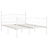 Vidaxl bedframe met lattenbodem metaal wit 180x200 cm