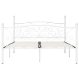 Vidaxl bedframe met lattenbodem metaal wit 180x200 cm