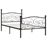 Vidaxl bedframe met lattenbodem metaal zwart 100x200 cm