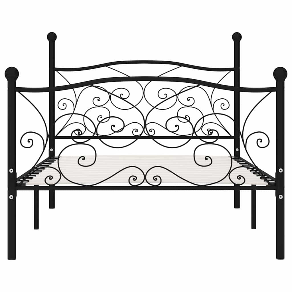Vidaxl bedframe met lattenbodem metaal zwart 100x200 cm