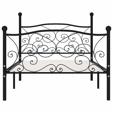 Vidaxl bedframe met lattenbodem metaal zwart 100x200 cm