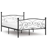 Vidaxl bedframe met lattenbodem metaal zwart 140x200 cm