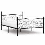 Vidaxl bedframe met lattenbodem metaal zwart 160x200 cm