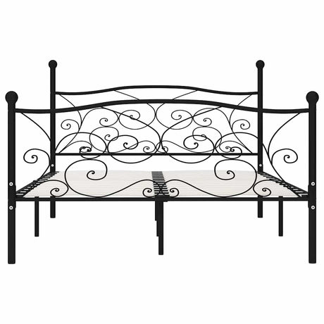Vidaxl bedframe met lattenbodem metaal zwart 160x200 cm