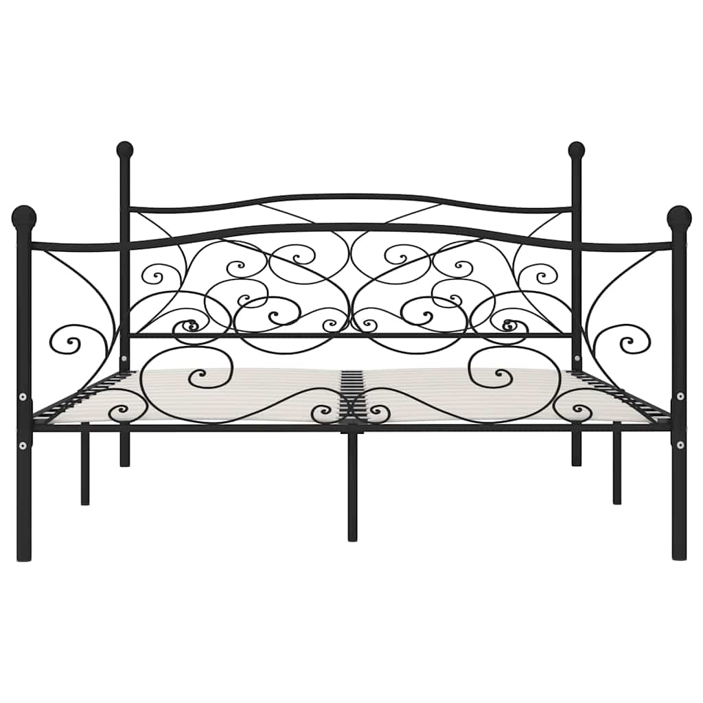 Vidaxl bedframe met lattenbodem metaal zwart 200x200 cm