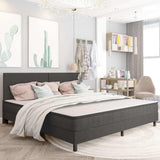 Vidaxl hoofdbord 200x200 cm stof donkergrijs