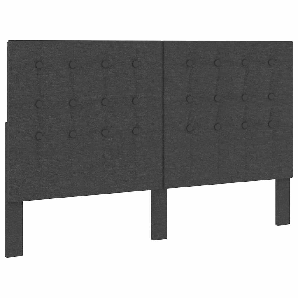 Vidaxl hoofdbord 160x200 cm getuft stof donkergrijs
