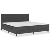 Vidaxl hoofdbord 200x200 cm getuft stof donkergrijs