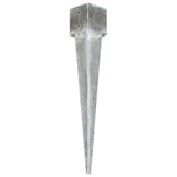 Vidaxl grondpinnen 6 st 14x14x91 cm gegalvaniseerd staal zilverkleurig