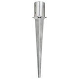 Vidaxl ground pins 6 st 10x76 cm galvanized steel silver colored