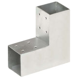 Vidaxl Pale connection L-shape 71x71 mm galvanized metal