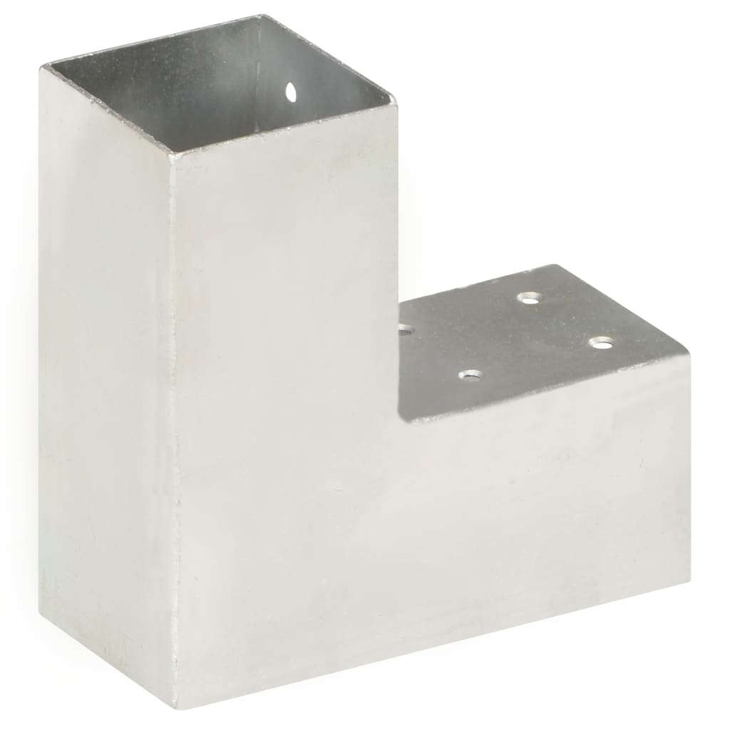 Vidaxl Pale Connection L-Shape 71x71 mm galvaniseret metal