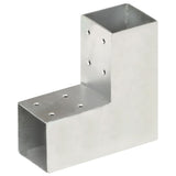 Vidaxl paalverbindingen 4 st l-vorm 71x71 mm gegalvaniseerd metaal