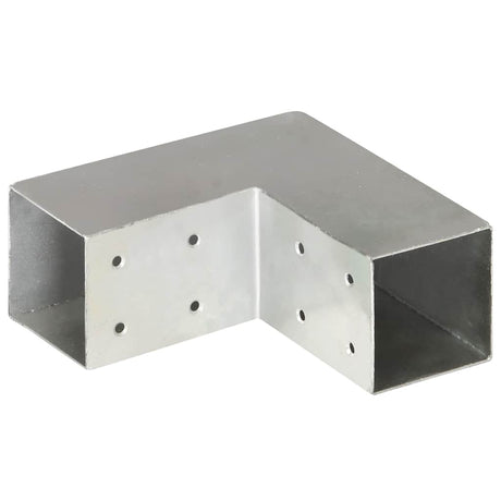 Vidaxl paalverbindingen 4 st l-vorm 71x71 mm gegalvaniseerd metaal