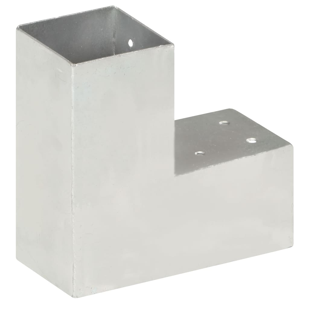 Vidaxl blek tilkobling L-form 81x81 mm galvanisert metall