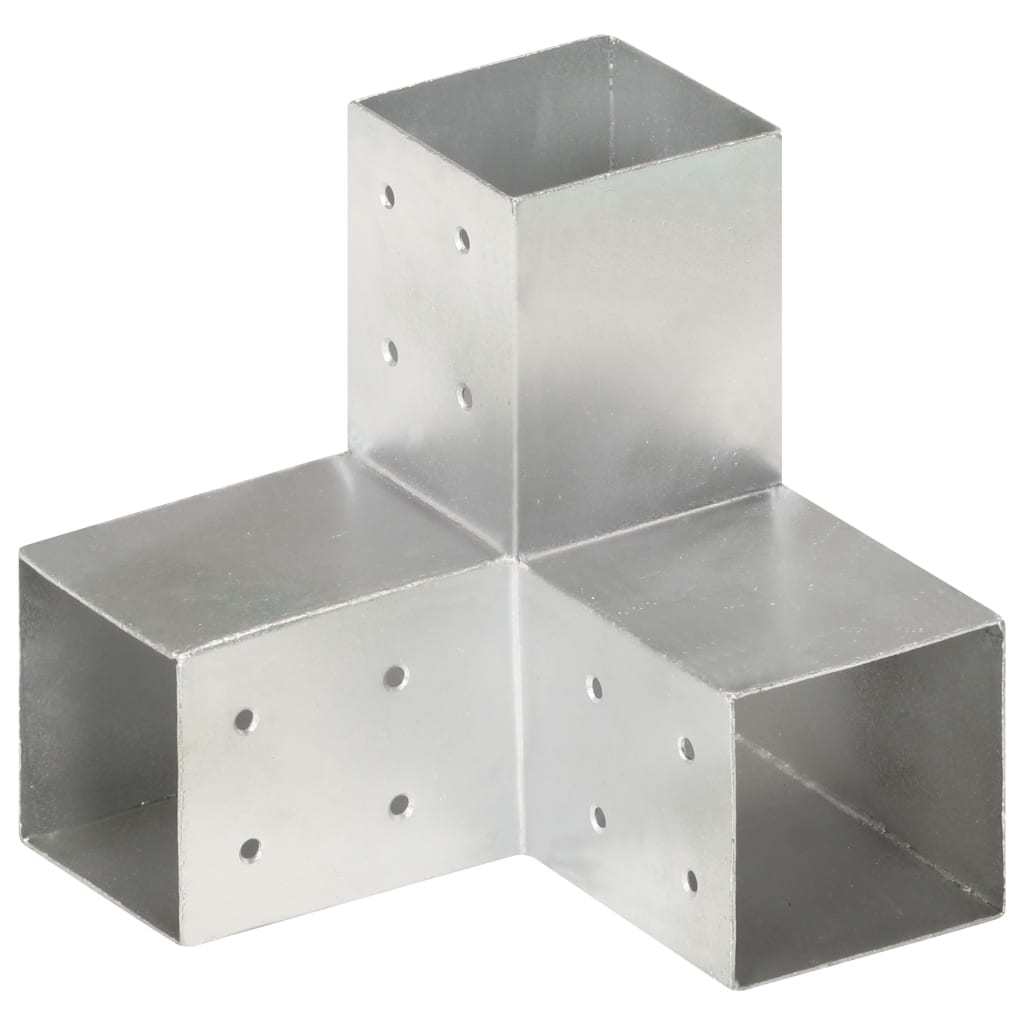 Conexiones de pila Vidaxl 4 PC Y Metal galvanizado 81x81 mm