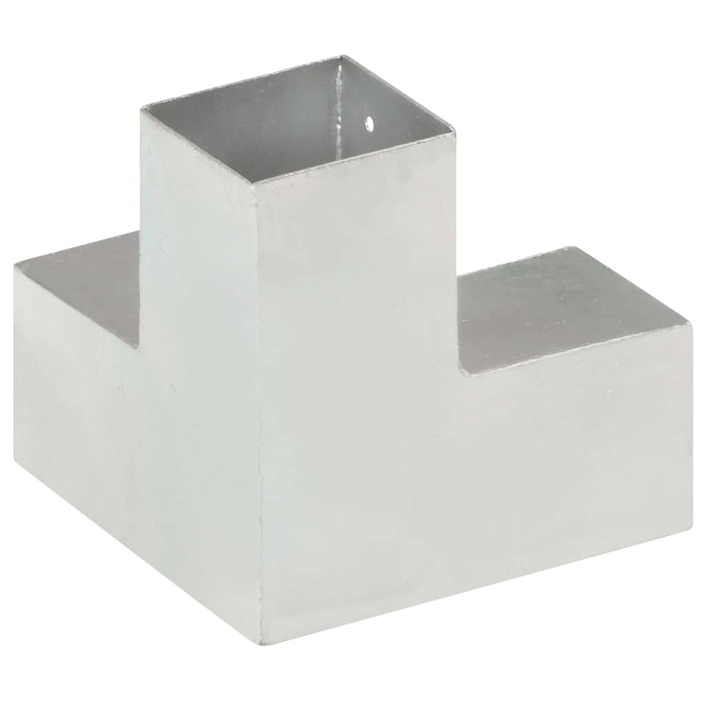 Vidaxl paalverbindingen 4 st y-vorm 81x81 mm gegalvaniseerd metaal