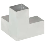 Vidaxl paalverbindingen 4 st y-vorm 81x81 mm gegalvaniseerd metaal