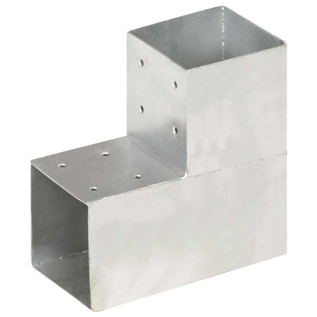 Vidaxl paalverbindingen 4 st l-vorm 101x101 mm gegalvaniseerd metaal
