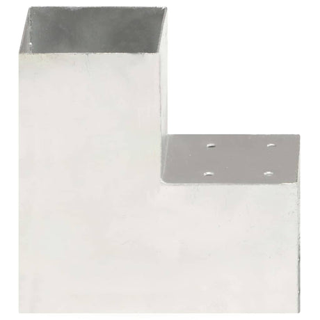 Vidaxl paalverbindingen 4 st l-vorm 101x101 mm gegalvaniseerd metaal