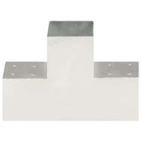 Vidaxl paalverbindingen 4 st t-vorm 101x101 mm gegalvaniseerd metaal