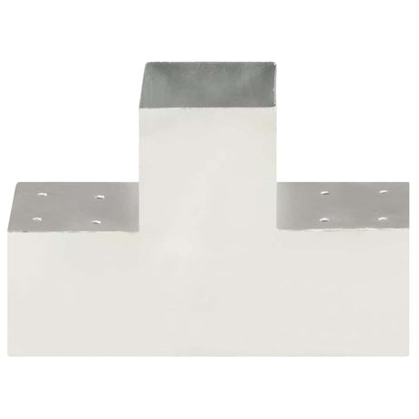 Vidaxl paalverbindingen 4 st t-vorm 101x101 mm gegalvaniseerd metaal