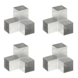 Vidaxl paalverbindingen 4 st y-vorm 101x101 mm gegalvaniseerd metaal