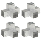 Vidaxl haugforbindelser 4 PC-form 101x101 mm galvanisert metall