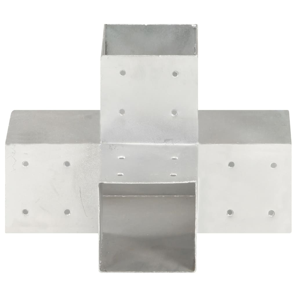 Vidaxl-Pfahlverbindungen 4 pc-Form 101x101 mm verzinktes Metall